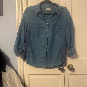 Croft & Barrow Light Blue Denim Shirt. Cute , Classic & Timeless. XL